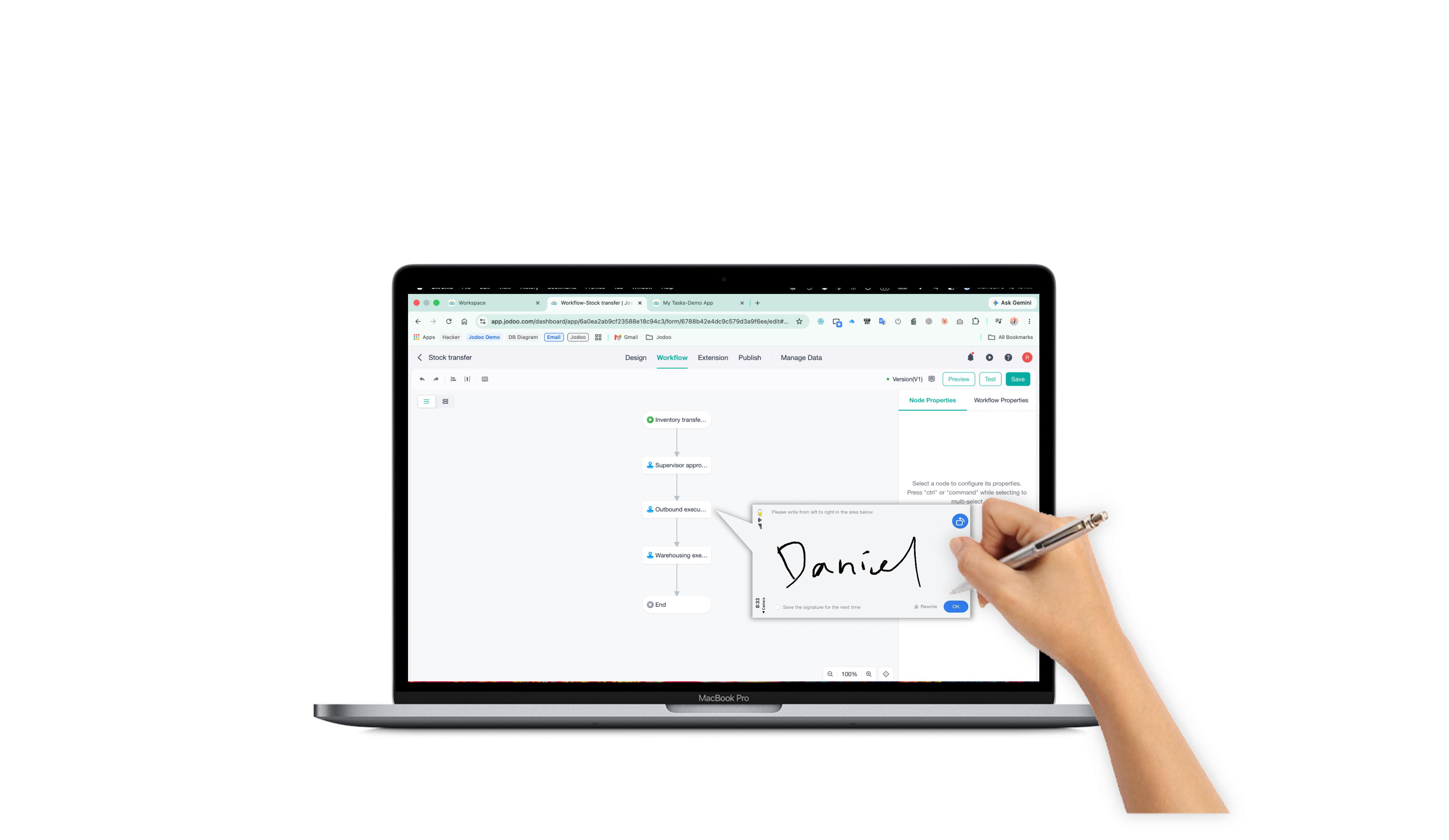 Electronic signature capture in Jodoo